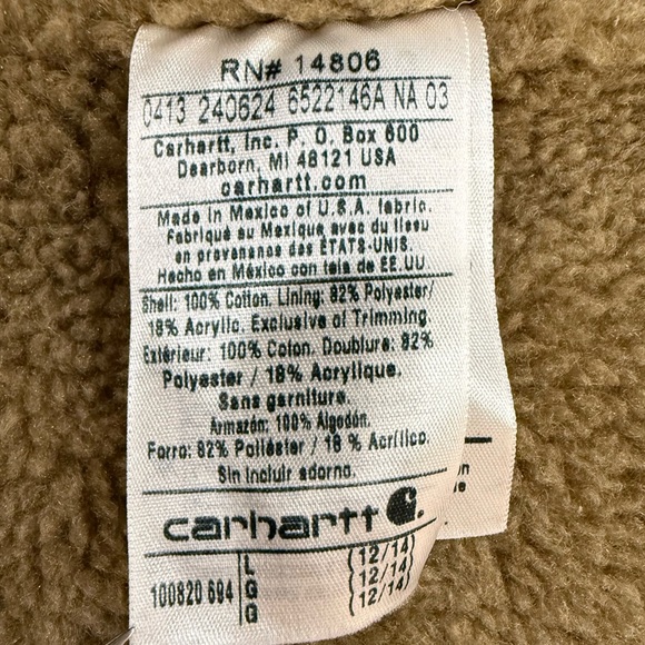 Carhartt Sandstone Sherpa Lined Hooded Vest Pink Large - Picture 6 of 8